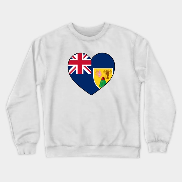 Heart - Turks and Caicos Islands Crewneck Sweatshirt by Tridaak